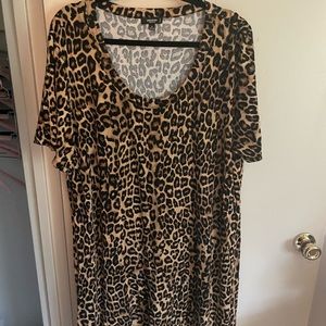 Premise Dresses leopard stretchy midi dress, 3X